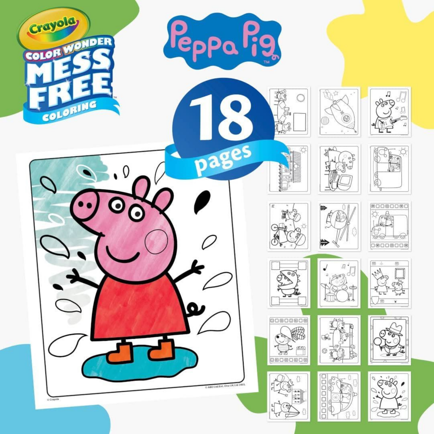 Peppa Pig Crayola Colour Wonder Colouring Book and Markers