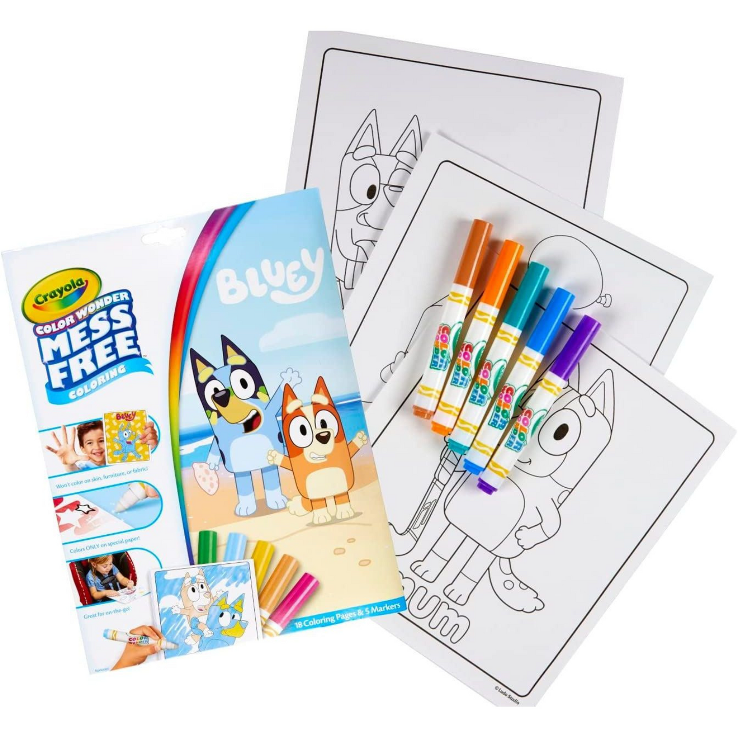 Bluey Crayola Colour Wonder Colouring Book and Markers