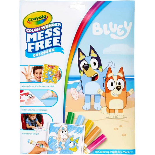 Bluey Crayola Colour Wonder Colouring Book and Markers