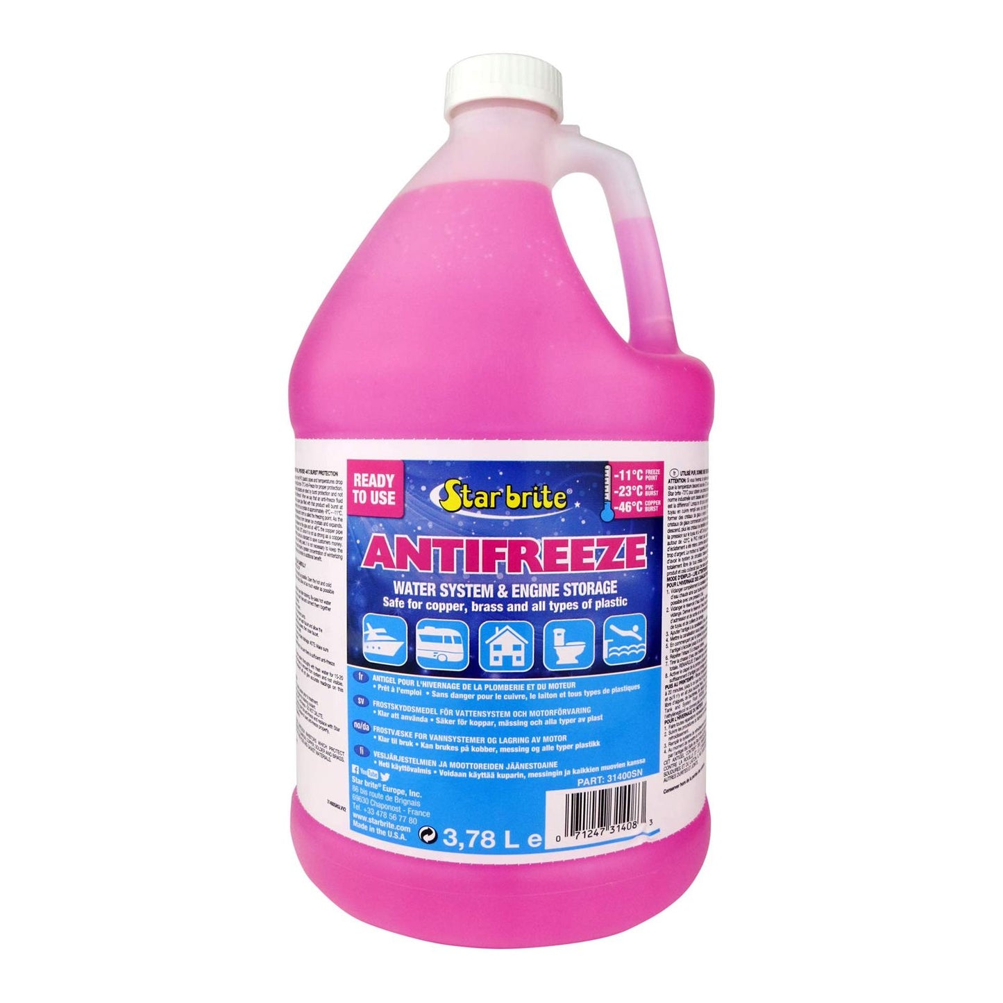 Starbrite Antifreeze  Non Toxic Ready to use 3.78L