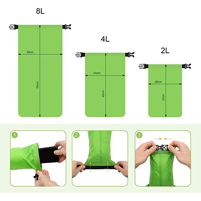 Milestone Camping 3 Set of Dry Sack Bags