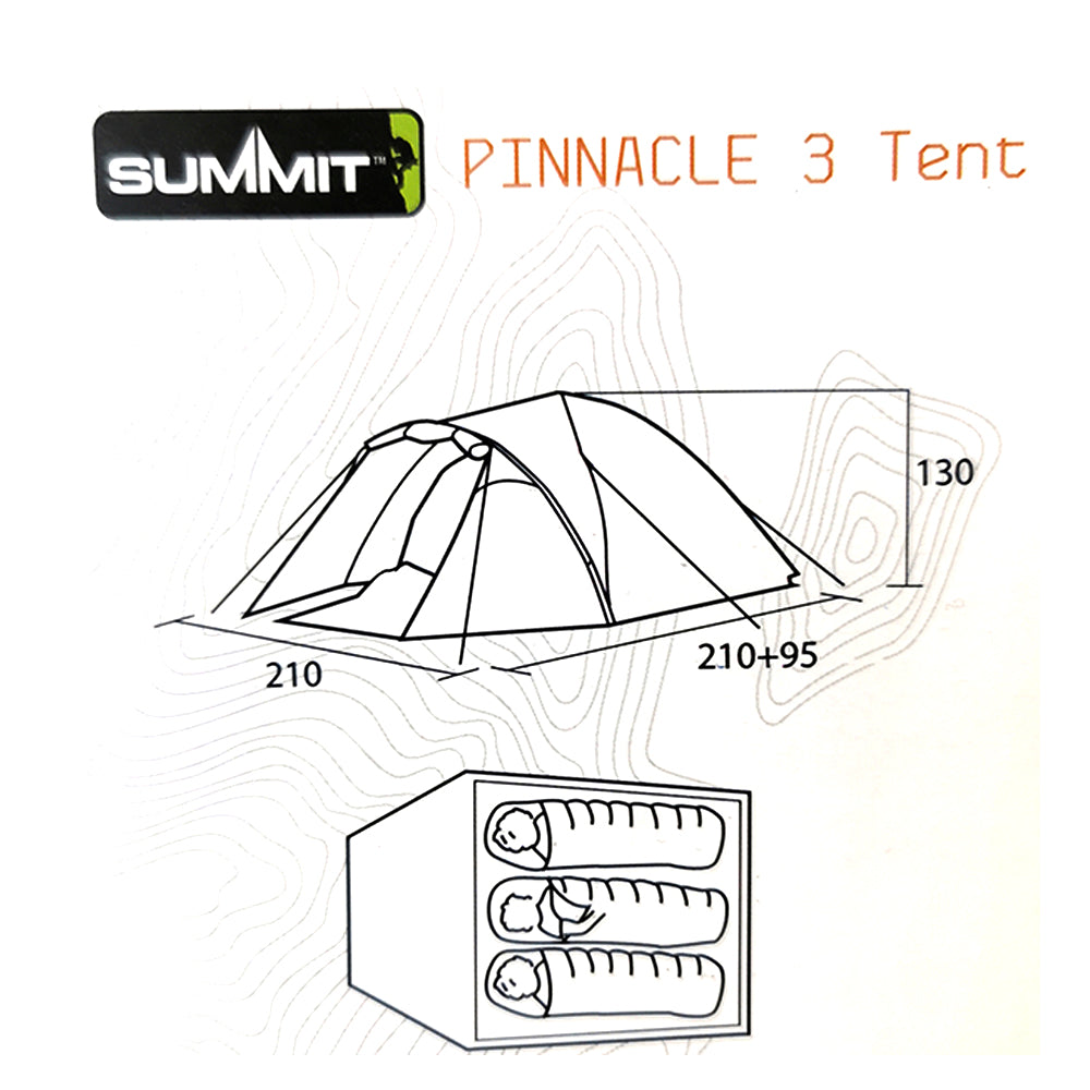 SUMMIT H-HALT PINNACLE DOUBLE SKIN 3 PERSON DOME TENT