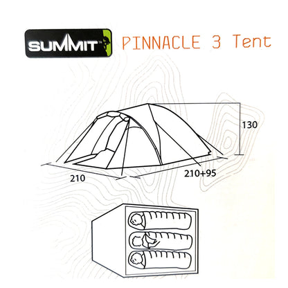 SUMMIT H-HALT PINNACLE DOUBLE SKIN 3 PERSON DOME TENT